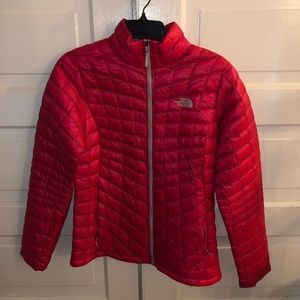 Red North Face Women’s Thermoball Eco Jacket